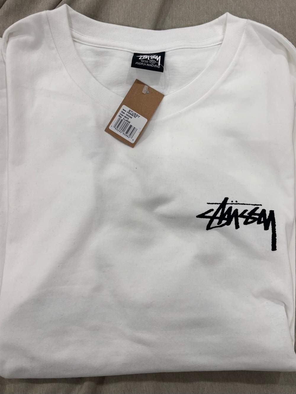 Stussy Cherries White Logo Crewneck T-Shirt - Men's
